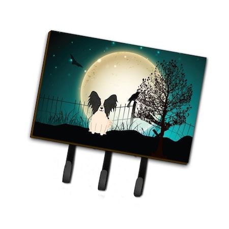Jensendistributionservices Halloween Scary Papillon Black & White Leash or Key Holder MI2086815
